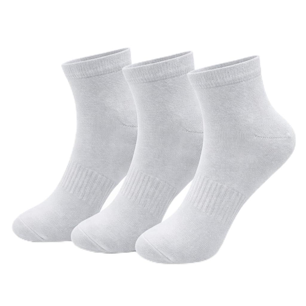 PLAIN ANKLE-LENGTH SOCKS WHITE 3 PAIR SIZE 39-42 WHITE-image-12