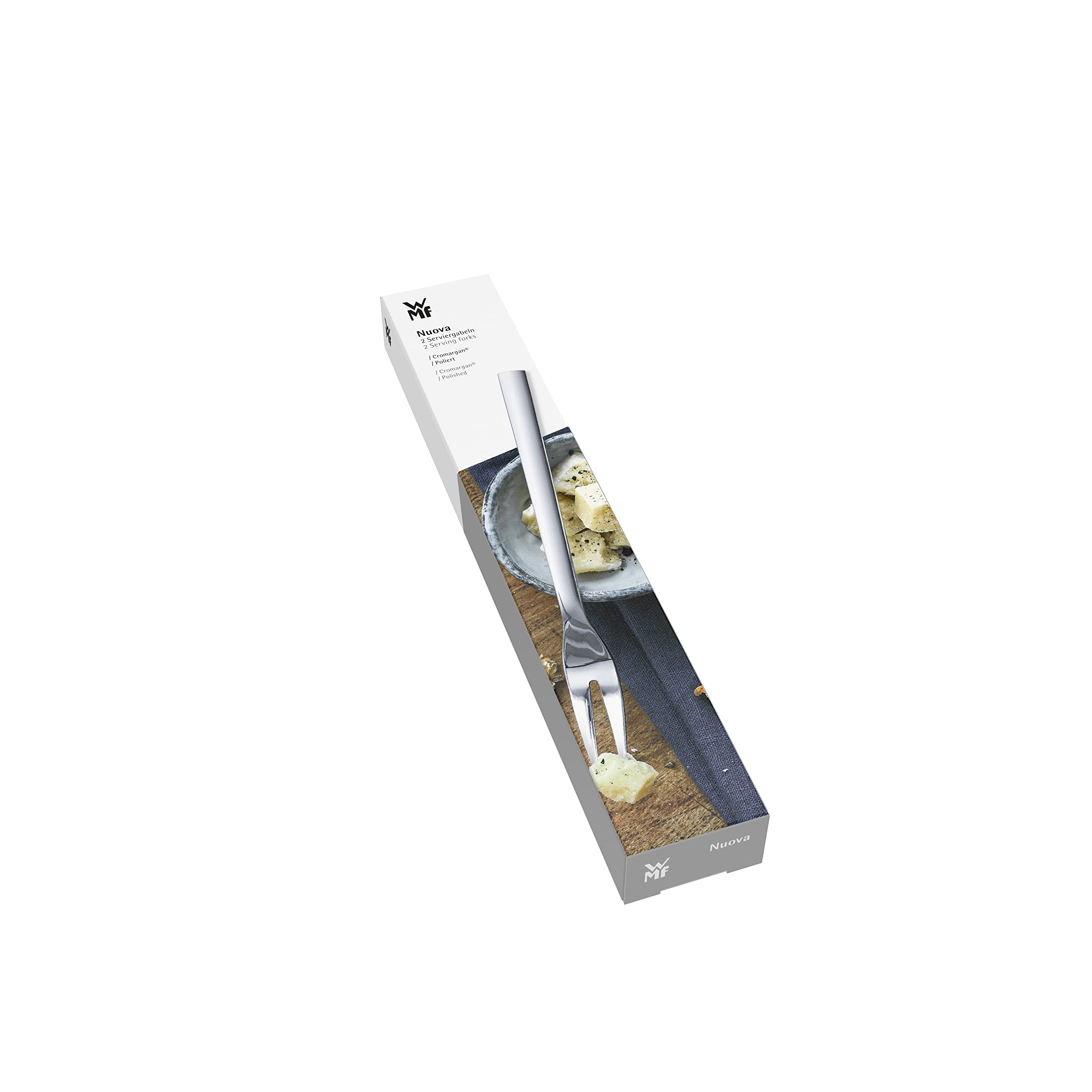 WMF Nuova Serviergabel Set 2-teilig, Vorlegebesteck Cromargan Edelstahl poliert spülmaschinengeeignet, L 20 cm (Packung mit 2) – Ansicht 4