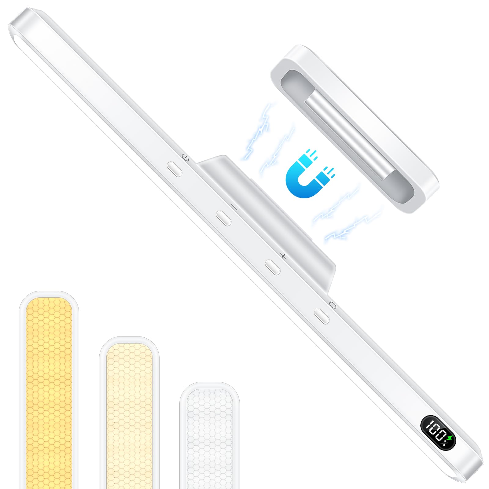 WILLED 5W Unterschrank Beleuchtung Küche,Adjustable Unterbauleuchte Küche Led,Wiederaufladbare Spiegellampe Badezimmer,2500mah Rechargeable Schrankbeleuchtung Kabellos für Schrank,Spiegel,Schreibtisch