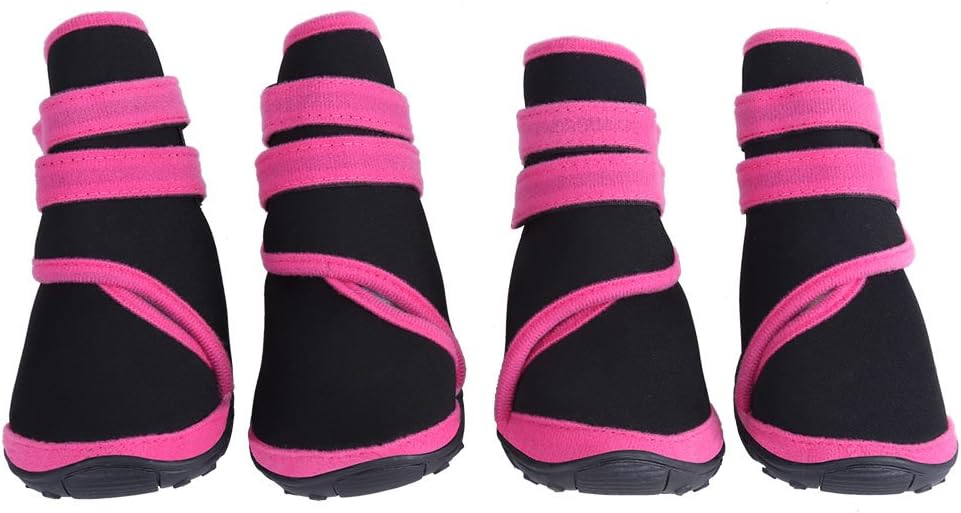 pink dog boots