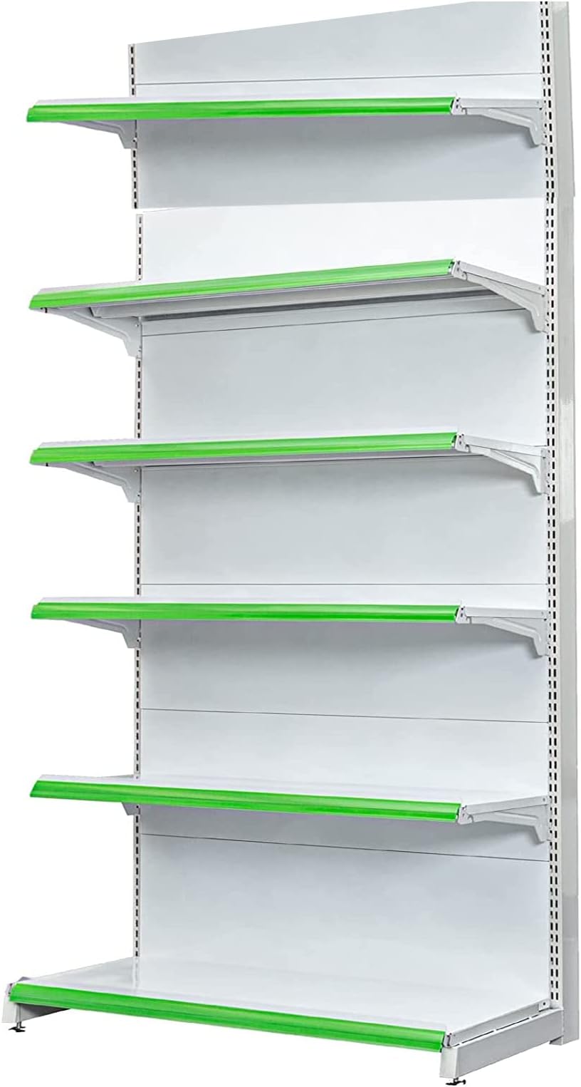 Lukia Slotted Channel Rack Adjustable Iron Rack for Supermarket, Shops and Book Shelf (7 FEET X 4 FEET) 6 Shelves