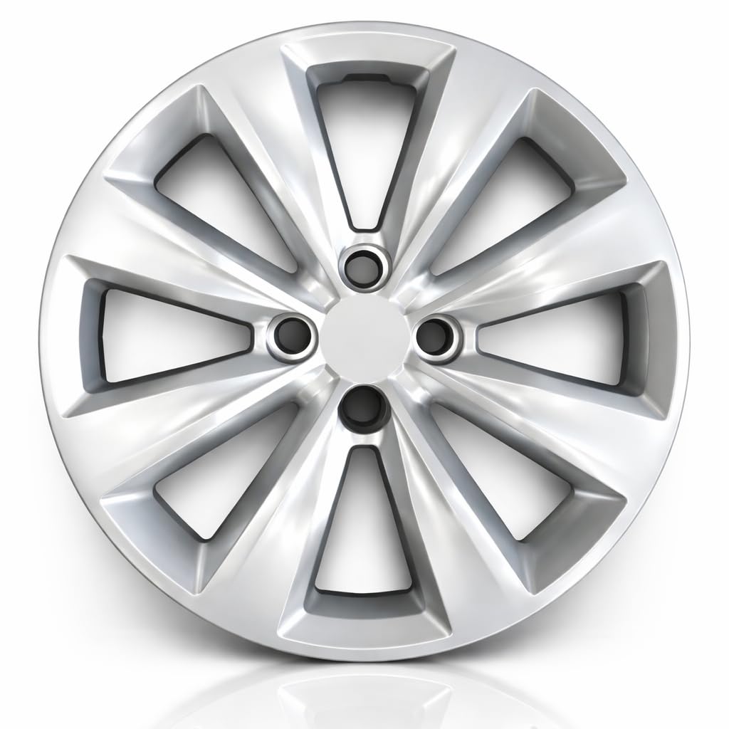 Set 4 Copricerchi 15 Pollici Compatibili con Renault Clio V 2019 in Poi, Coppe Ruota in ABS Resistenti, Design Moderno, Colore Silver, Montaggio Rapido