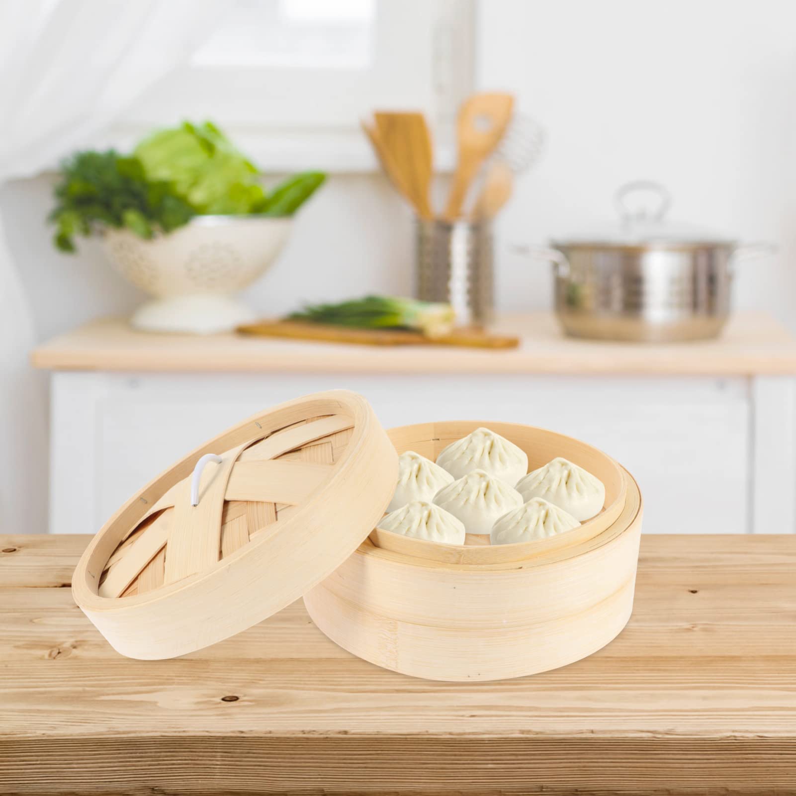 Zerodeko Cuiseur Vapeur En Acier Inoxydable Avec Deux Poignées