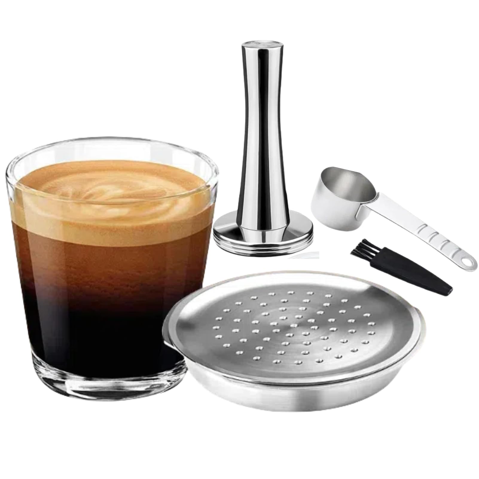 Capsule café Philips Senseo inox réutilisable i Cafilas avec marteau tasseur et cuillère doseuse