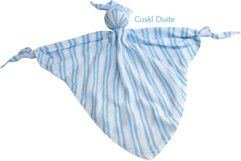 Cuski Mussi Cuski Baby Comforter, Blue Stripes