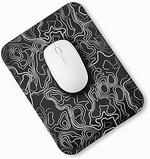 Ergonomik Typography Desenli Kare Mouse Pad – Bilek Destekli Mouse Pad Konforlu Mousepad SİYAH