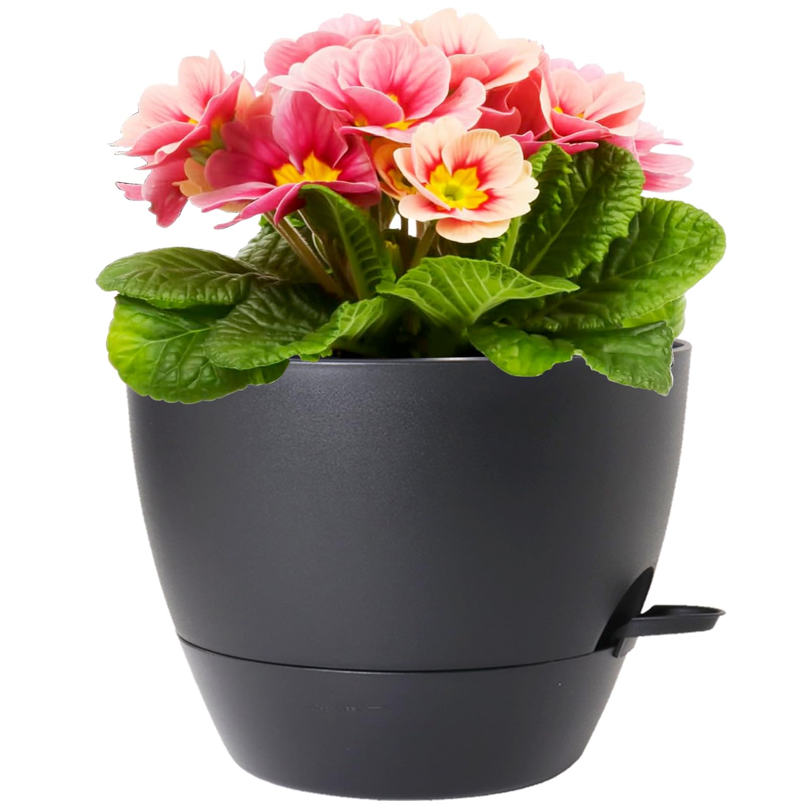 Meowell 12 inch Large Self Watering Pots for Indoor Outdoor Plants, Flower Plant Pots with Mesh Drainage Holes for Garden House, Plastic Planters with