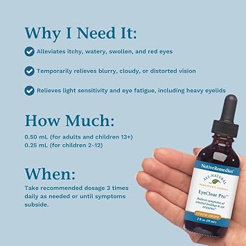 EyeClear ProNatural Eye Support Oral Liquid for Dry, Red, Swollen EyesPromotes Eye Comfort, Clarity, Moisture Not an Eye Drop2 fl. oz.