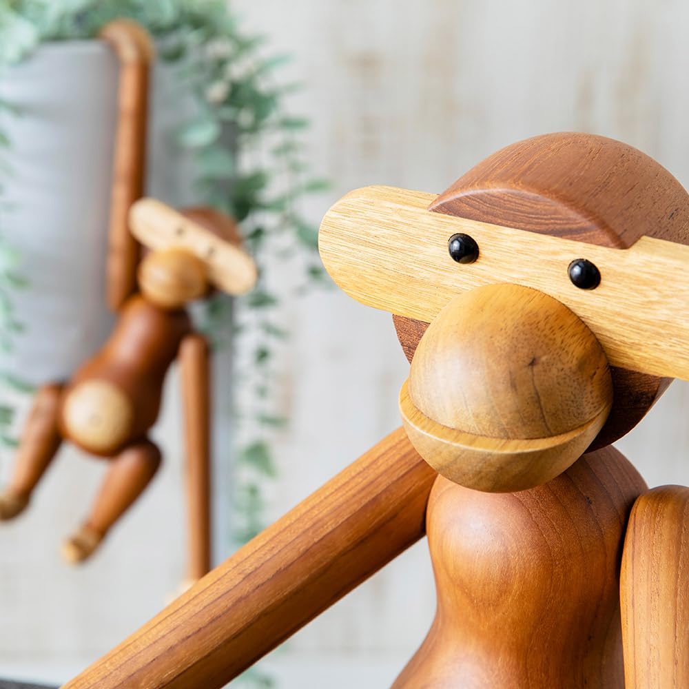 Amazon.co.jp: Woody Monkey L ウッディーモンキー オブジェ 置物 新居
