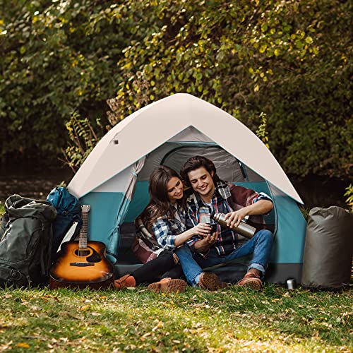 HAUSHOF 2/4-Person Family Dome Tent with Removable Rain-Fly, Easy Set Up Portable Camping Tent for Backpacking Hiking Backyard Outdoor, Green/Blue/2-person/4-person - Image 3