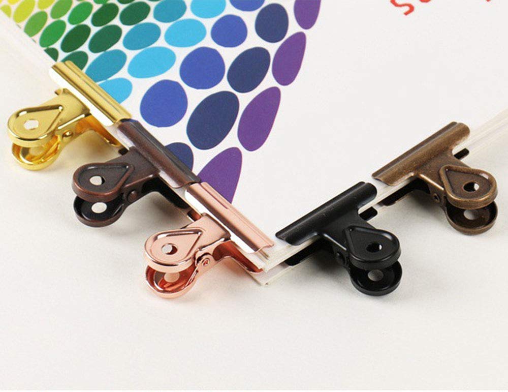 Metalowe klipsy Bulldog, 20 mm małe klipsy Bulldog, klips Water Drop, 30 sztuk metalowych klipsów zawiasowych, zaciski do segregatorów papierowych