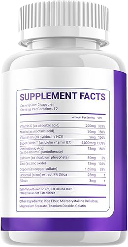 Miniatura 3 de Supranail Cápsulas para mujeres y hombres  Fórmula oficial de pastillas para uñas Supra para apoyo a la salud de las uñas, máxima resistencia con