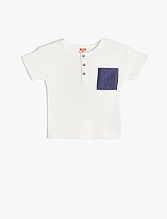 KOTON Baby Boys T-Shirt Pocket Detail Ribbed Cotton Modern (pack of 1)