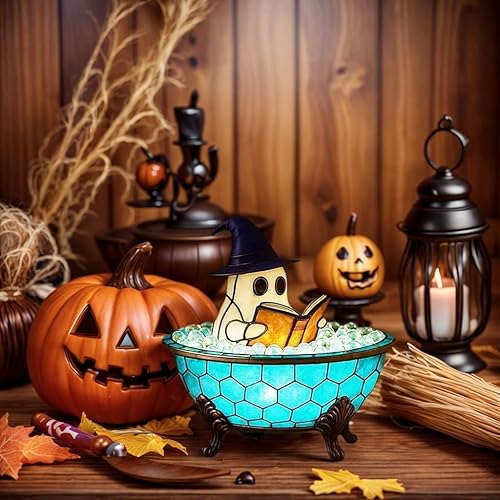 Miniatura 6 de Lámpara de baño de burbujas fantasma de Halloween, bonita luz nocturna LED espeluznante para decoración de baño, luces de bañera para niños, idea de