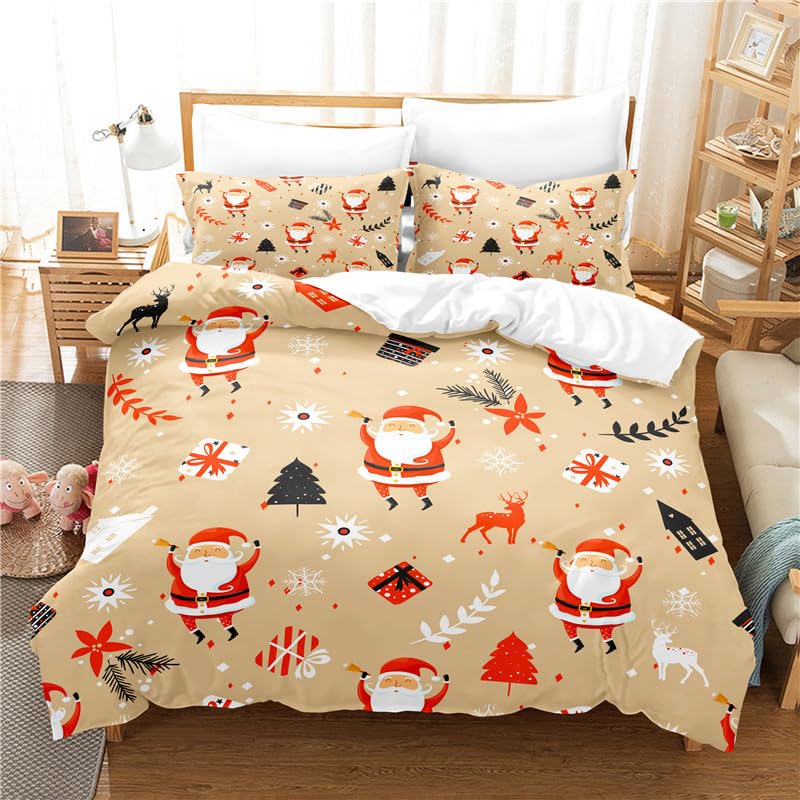 Housse de couette 220x240 beige anti-plis pour un lit doux et net