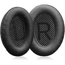 Replacement Earpads for Bose CQ35, QC25, QC15. High-Density Memory Foam Ear Cushions, Soft Protein Leather Pads with Installation Tool