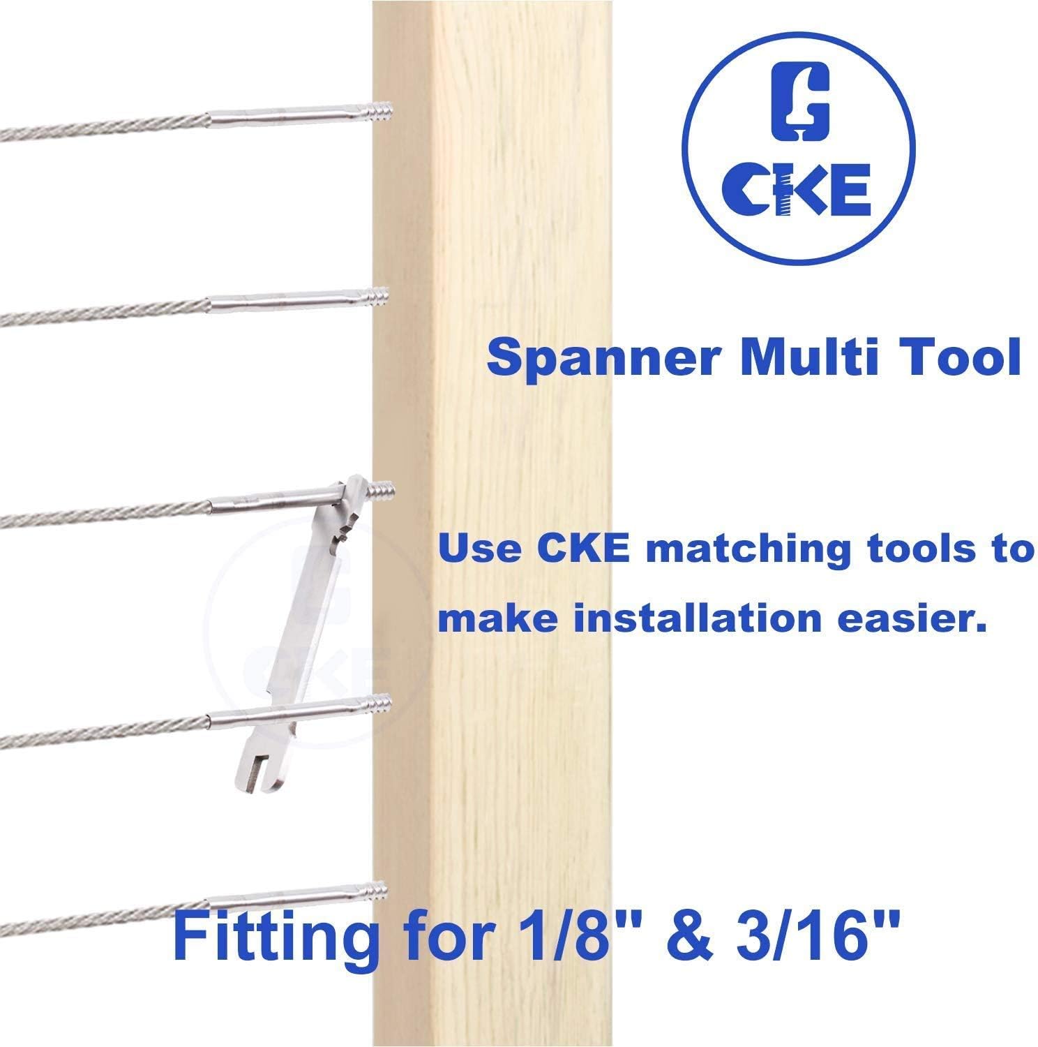 Best Seller CKE Upgraded 72 Pack Swage Lag Screws Left & Right for 1/8 Cable Railing, T316 Stainless Steel Stair Deck Railing Wood Post for Horizontal Vertical Balusters (36 Pairs)