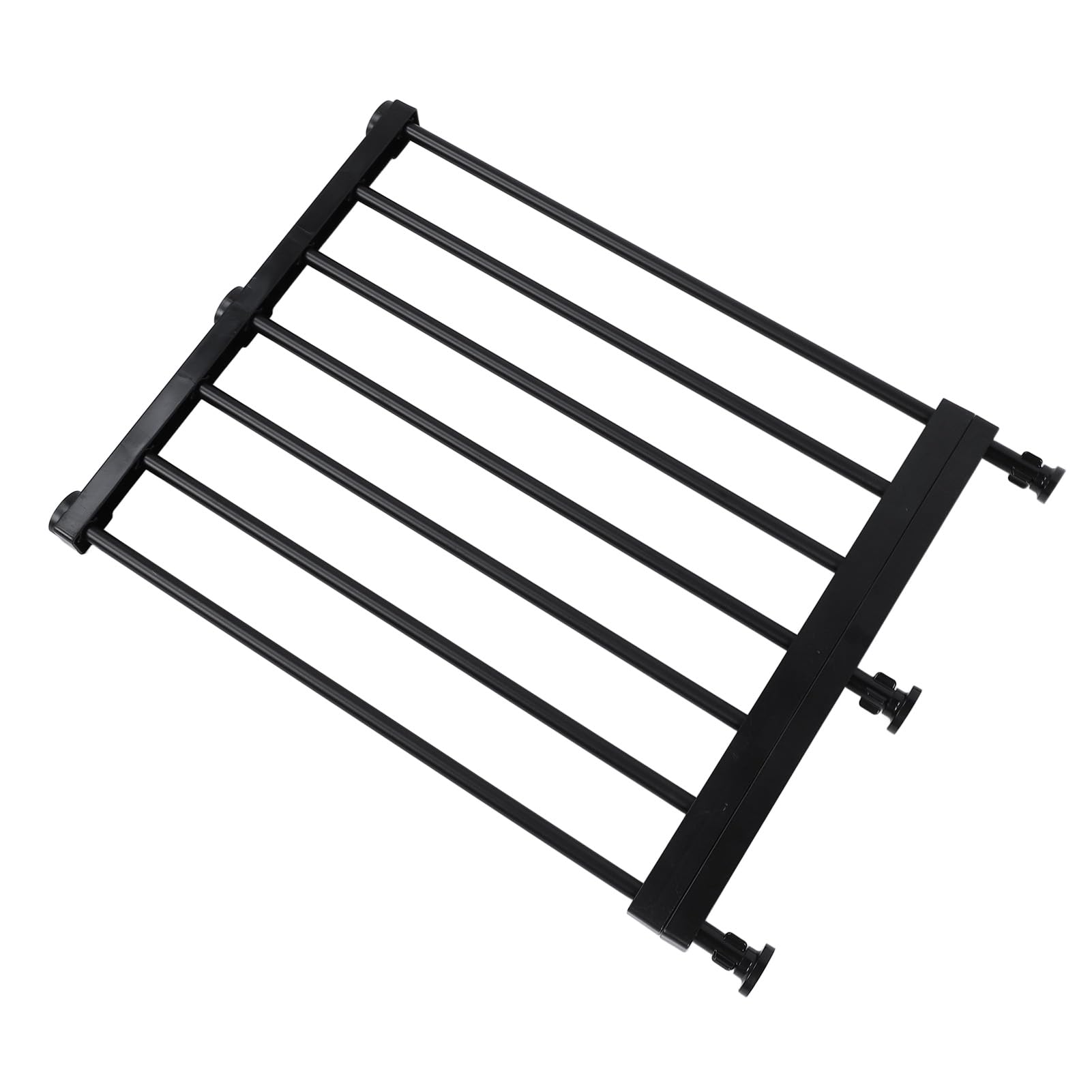 LICAEVEY Short Dog Gate, Expandable Low Pet Gate with Step Over Access, Carbon Steel Indoor Puppy for Doorway Stair Kitchen, Adjustable 23.2-39.4 Inch, No Drill for Small Dogs Cats (Black)