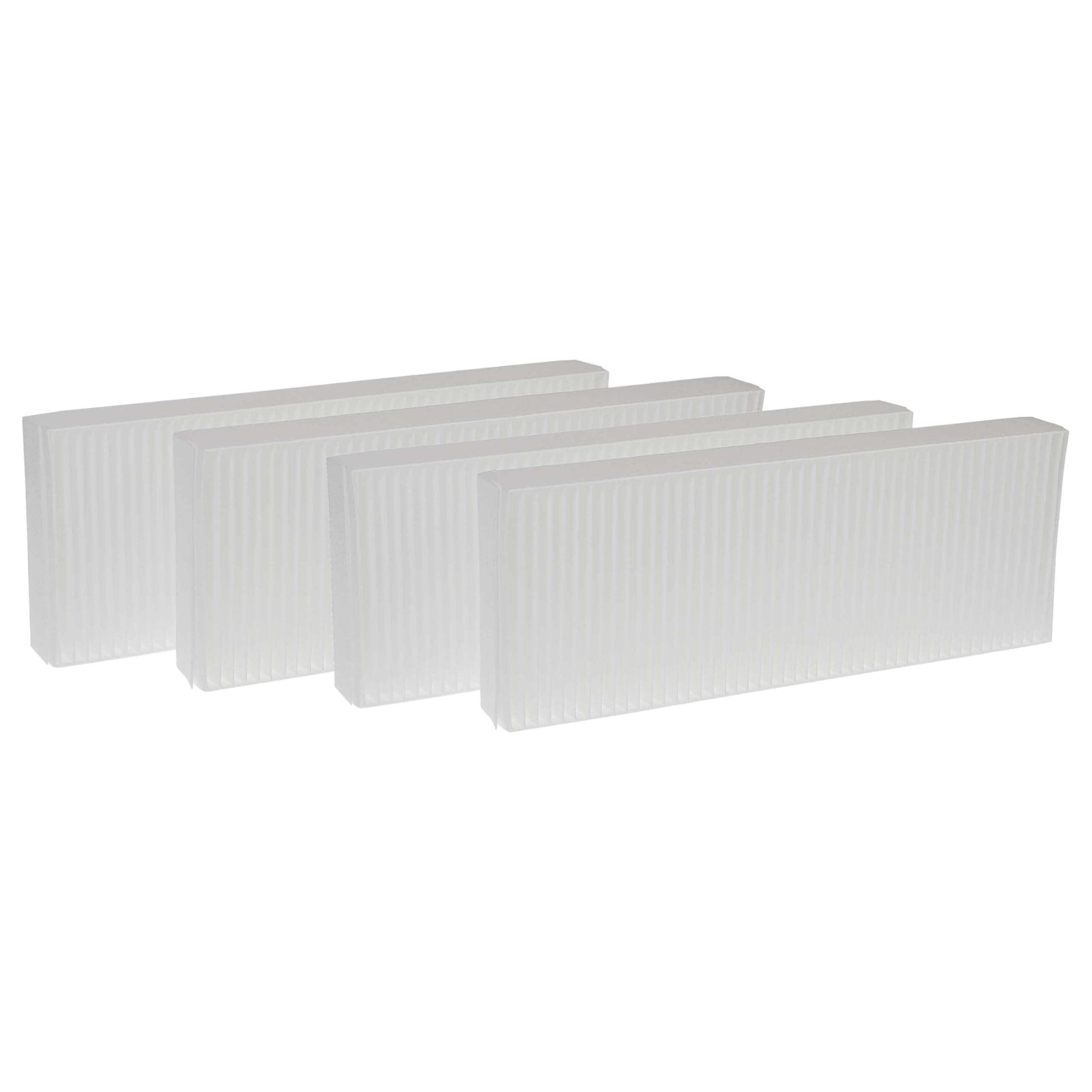 vhbw Filter Set compatible with Zehnder Paul Novus 300, 450 Ventilation Devices - Air Filter G4 / F7 (4-Part Kit), 48 x 18 x 10 cm, White