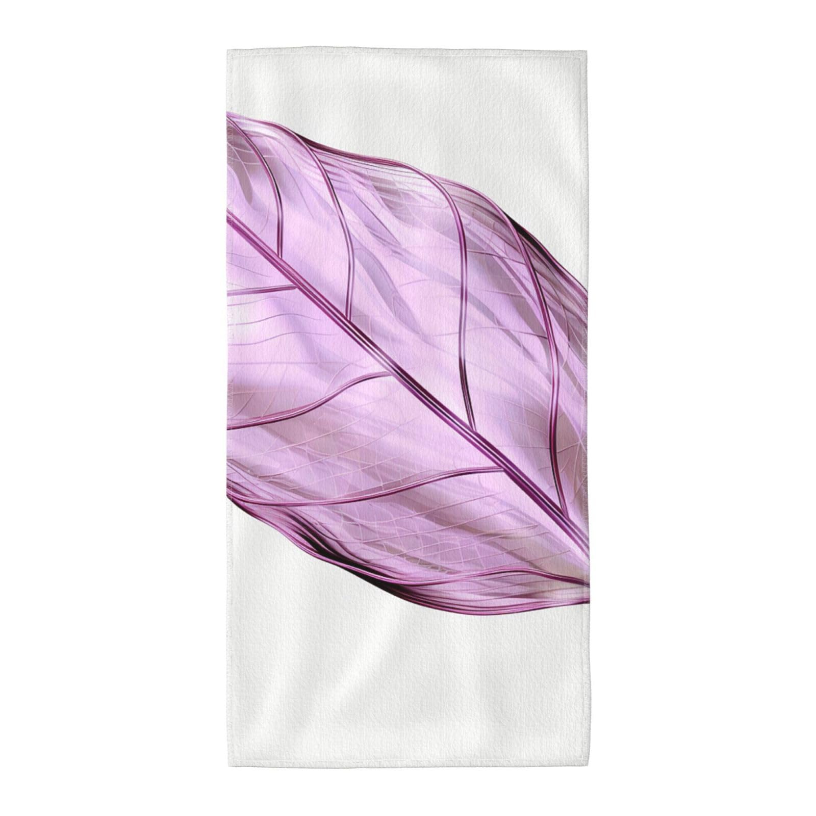 FekiLoot Absorbent Hand Towels 13.8"X27.5" Decorative Bathroom Towel Soft Microfiber Face Towel Lilac Leaves Dish Kitchen Towels for Bathroom Kitchen Hotel Spa Bath Towels