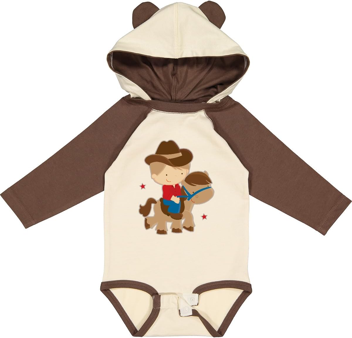 inktastic Cowboy Boy on Pony Long Sleeve Creeper