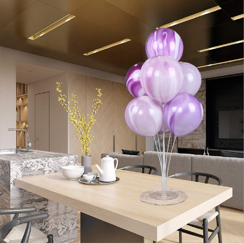 Balloon Tree Supporto Per Palloncini Da Tavolo In Plastica Trasparente - Kit 4 Pezzi Con Aste E Base