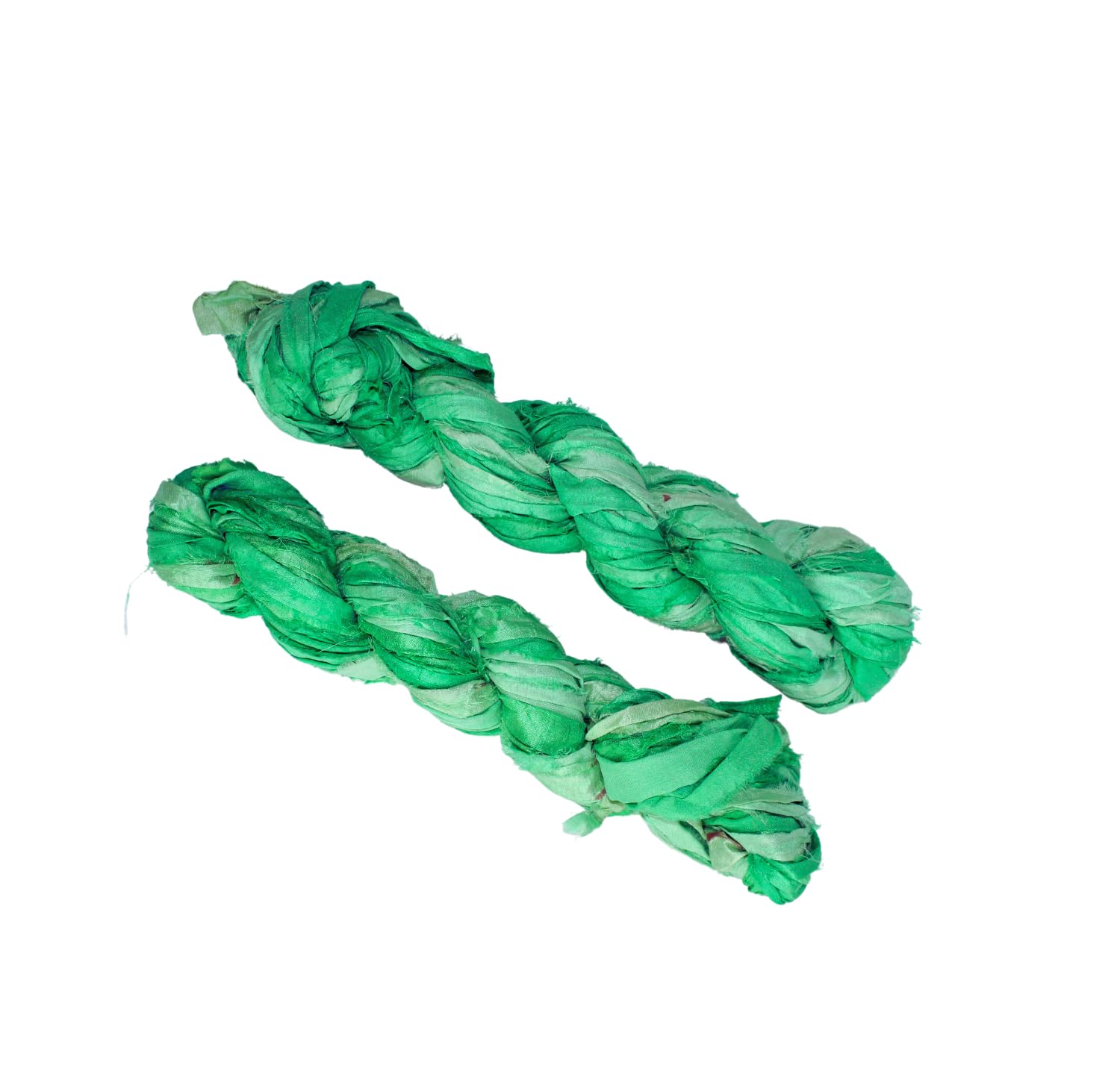 Nastro Di Seta Sari Knitsilk Non Tinto 50g - 30 Metri | Filato Per Uncinetto E Maglia, Artigianato Sostenibile India