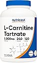 Nutricost L-Carnitine Tartrate 1,000mg, 240 Capsules - 500mg Per Capsule, 120 Servings
