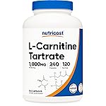 Nutricost L-Carnitine Tartrate 500mg, 240 Capsules - 1000mg Per Serving (2 Bottles)