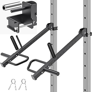 SELEWARE Adjustable Lever Arms Jammer Arms for 2 x 2 and 3 x 3Power Racks, Heavy Duty Versatile Lever Arm Attachment for Gym Rows, Pushes, Deadlifts, Belt Squats, Curls and More