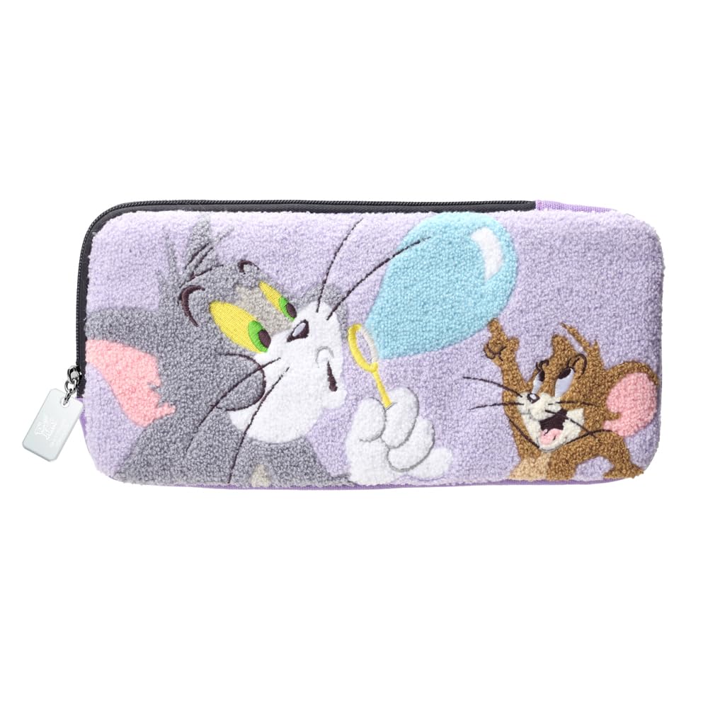 Premium Style 携帯ゲーム用 トムとジェリー サガラ刺繍 ポーチ SWITCH2対応 (トム＆ジェリー)