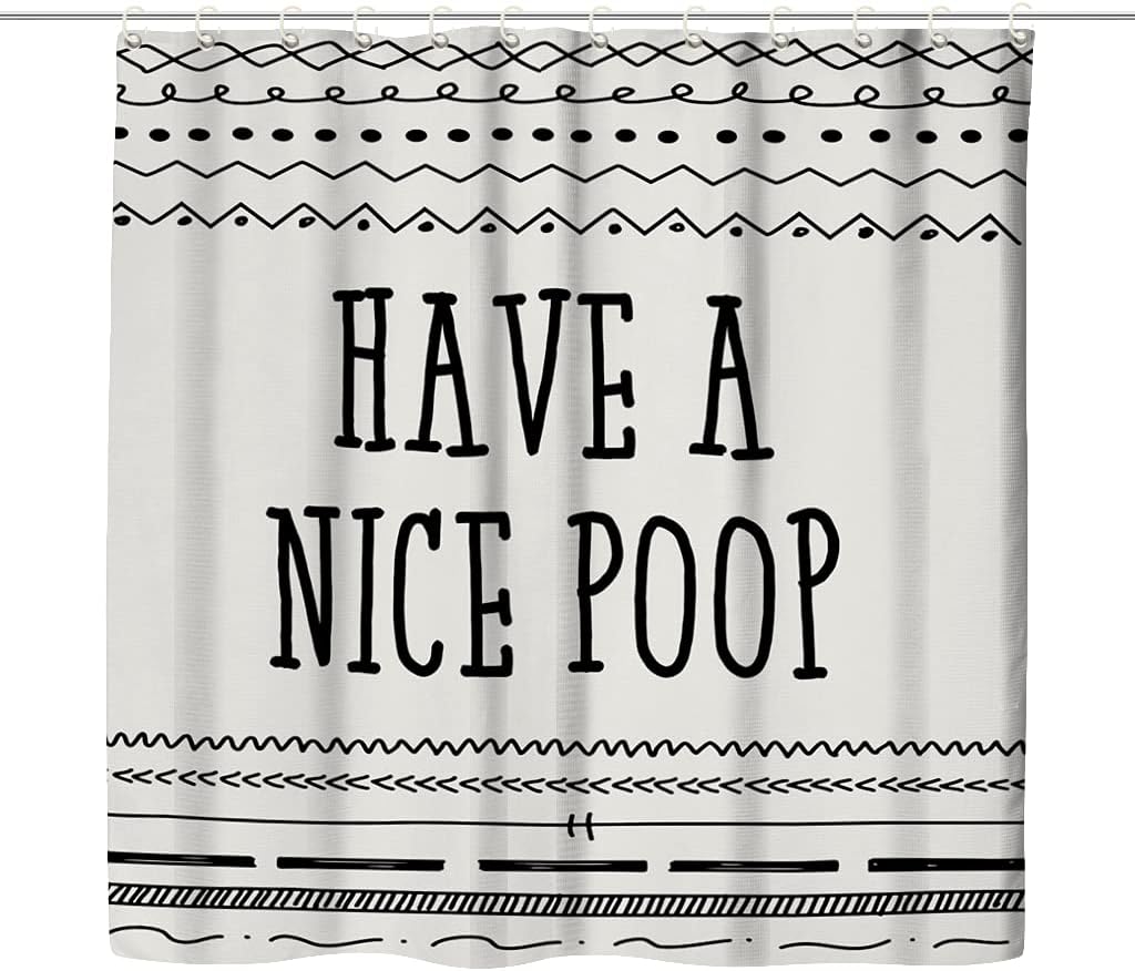 So Hot Have a Nice Poop Funny Decorative Shower Curtain for Bathroom Fabric Waterproof 60x72 Inches