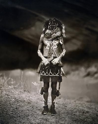 Navajo Ritual C1904 Na Navajo Man In Haciéndose pasar por el Dios de la Guerra Tobadzischini para una fotografía de ceremonia de Yeibichai por