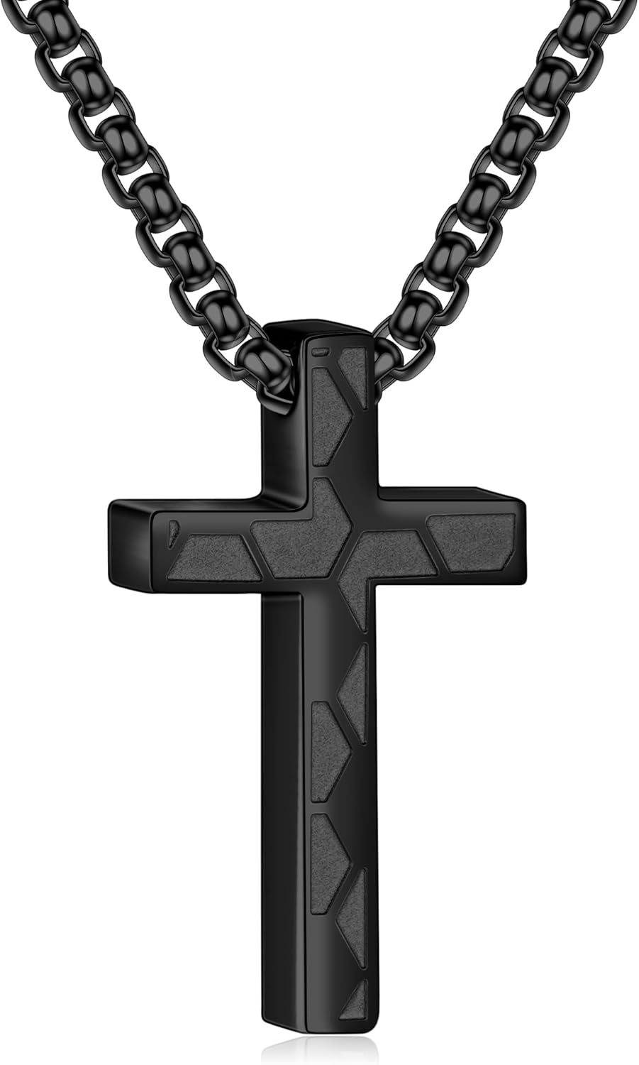 P.BLAKE Soccer Cross Necklace for Boys Men, Stainless Steel Cross Pendant Chain 16/18/20/22/24 Inches Soccer Accessories Religious Valentine's Day Sports Jewelry Gifts