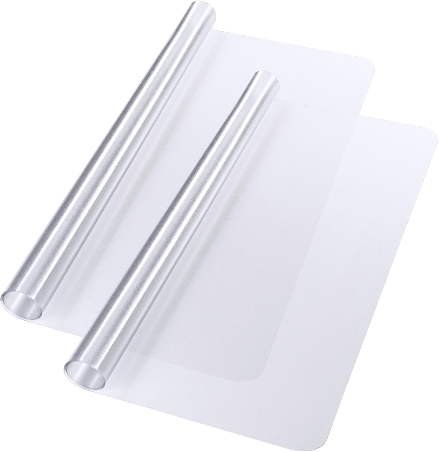 Yescom Clear Office Chair Mat for Hardwood 60"x46" Rectangle 2PCS Plastic Floor Protector for Rolling Desk Chairs Home Studio 1/16" Thickness