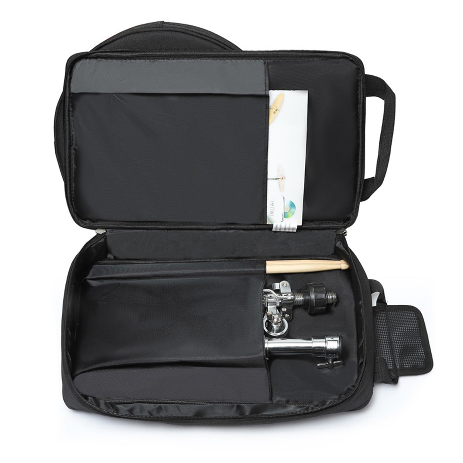 Mochila profesional para almohadillas de práctica de 12 pulgadas con acolchado transpirable y espacio de almacenamiento Textura de poliéster para uso en batería Estuche para batería transpirable