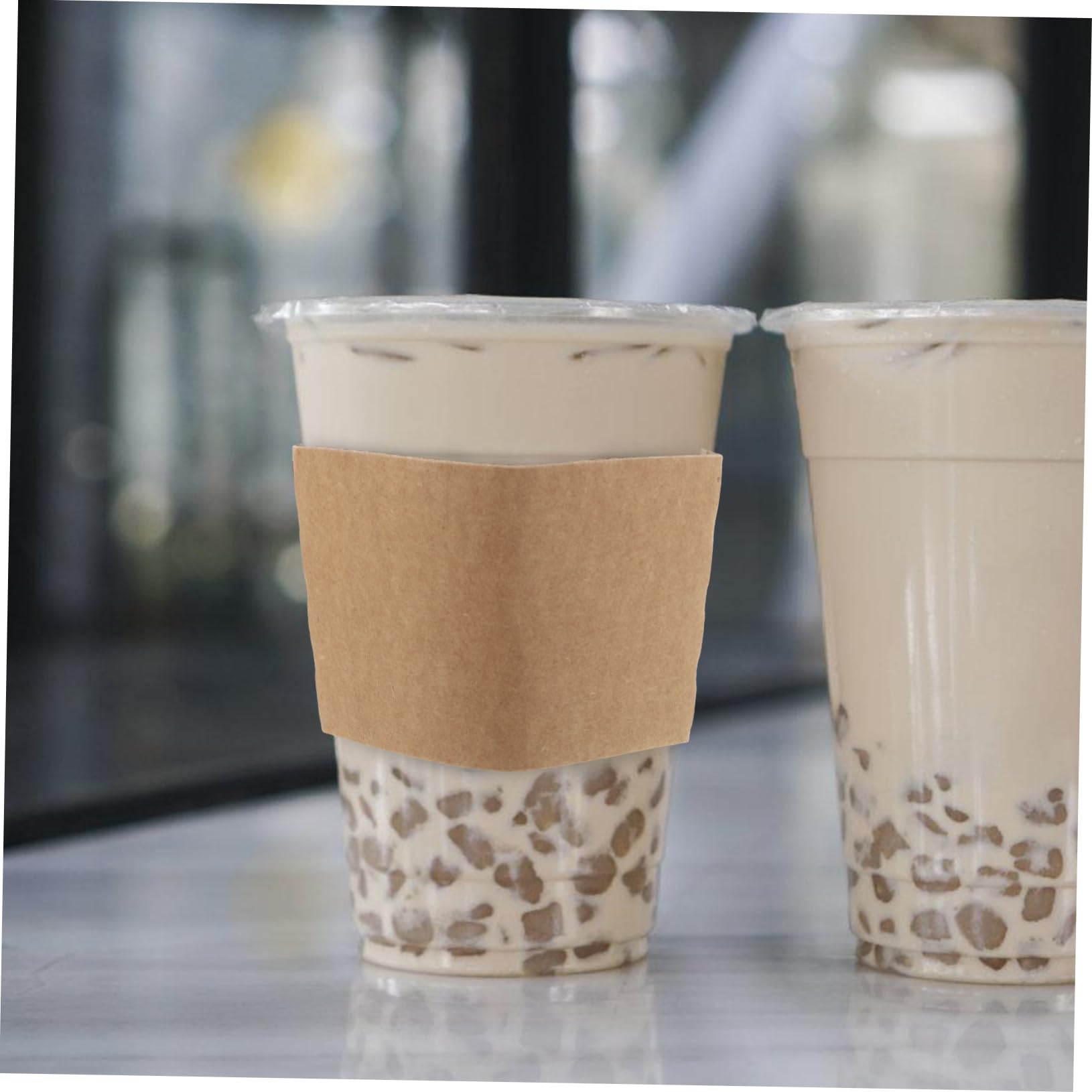 COLLBATH Kaffeebecherhüllen aus Kraftpapier mit Wellpappe für Heißgetränke