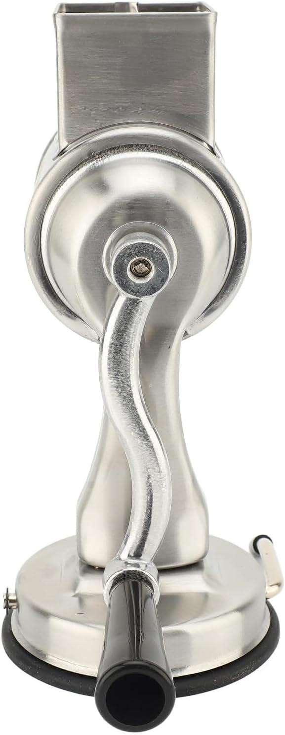 Pongnas Manual Cheese Grater with 5 Interchangeable Blades Hand Crank Vegetable Stainless Steel with Reinforced Suction Base