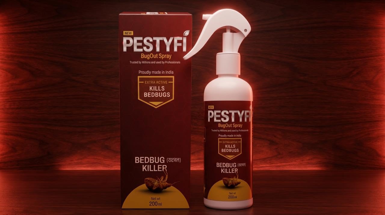 PESTYFI BugOut Extra Active Bedbug Killer Spray - 200ml | Pest Repellent |100% Herbal & Highly Effective | Safe for Mattress, Home & Travel | Child & Pet Safe | Instant Action BedBug Repellent for Home | Professional Grade, Water-Based-image-49