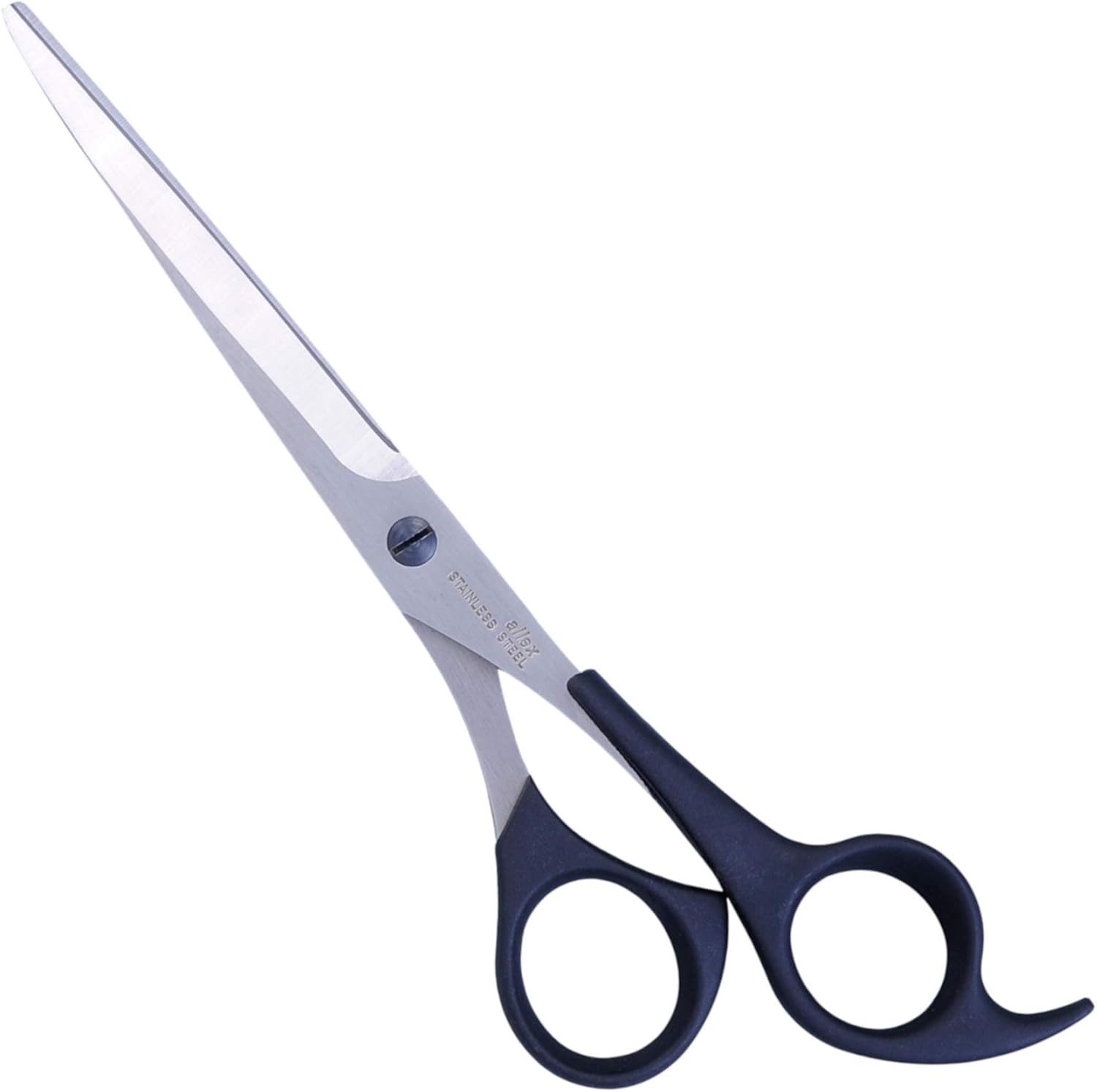 ALLEX Japanese Self Hair Cutting Scissors 7 Inch for Men and Women, Home Haircut Barber Scissors, Japanese Stainless Steel, Black, Made in JAPAN
