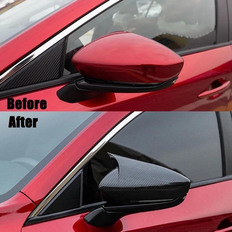 車のサイドミラーカバー に適合する マツダ CX-30 CX30 2020 2021 車用サイドバックミラーカバー(カーボンファイバ
