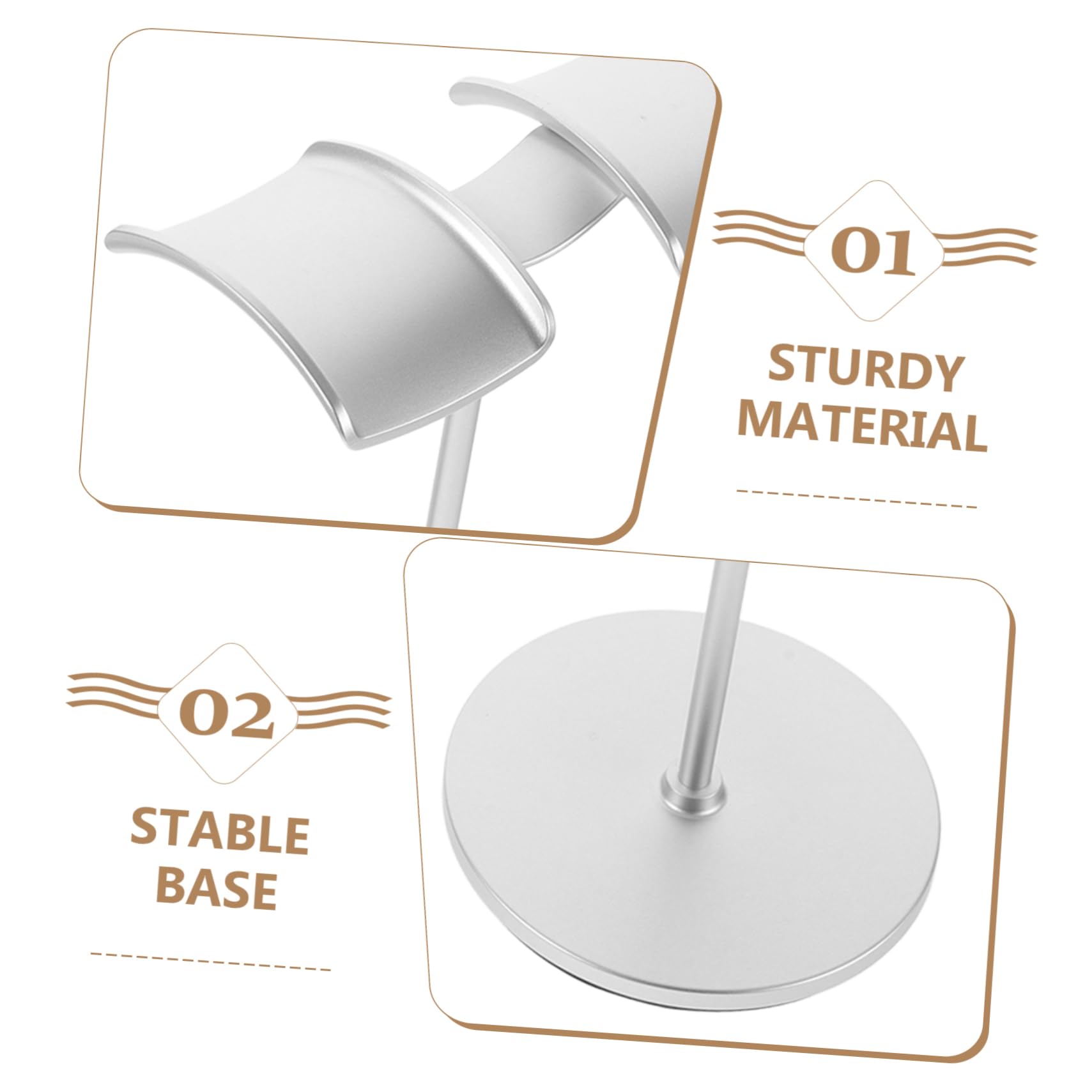 Support pour Casque Audio de Bureau en Plastique, Lot de 2, Surface Lisse, Pratique et Polyvalent pour Chambre D’étude et Hôtel