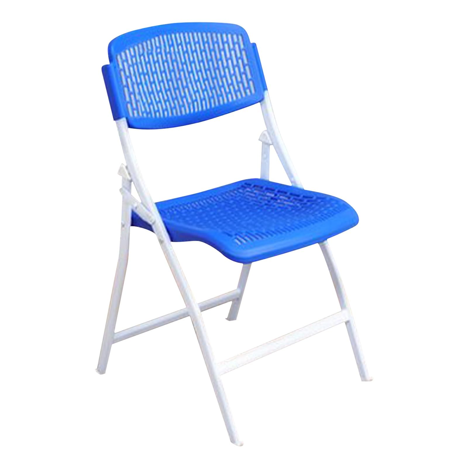 Lot de 10 chaises pliantes en plastique blanc, usage intérieur et