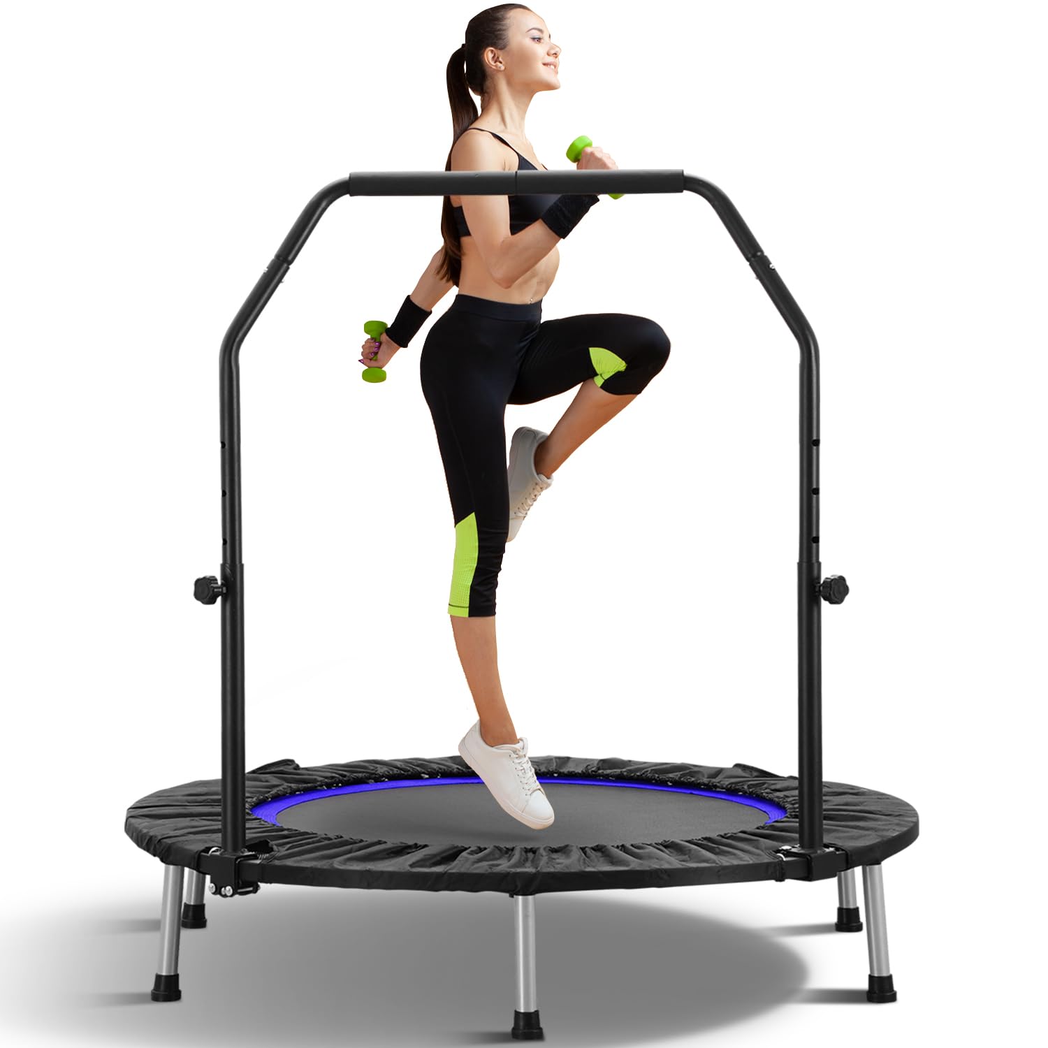Trampolin Fitness Adultos ONETWOFIT Foldable Rebounder Trampoline