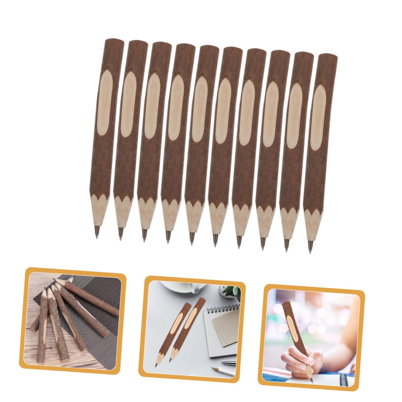 SHINEOFI 50piezas Lápices De Madera Pequeños Unidades Lápices Naturales De Árbol Portátiles y Cómodos Para Escribir Dibujar y Esbozar Para Estudiantes y Artistas
