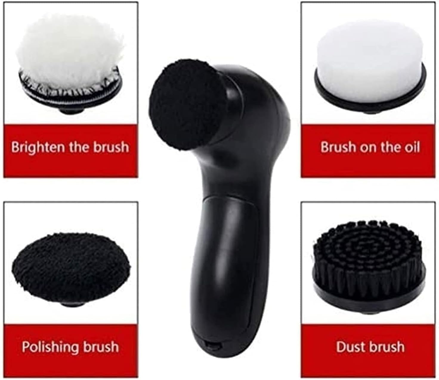 Electric Shoe Polisher Kit Quick Easy Shine Portable Handheld Machine Electric Shoe Polisher for Shoes Cleaning and Polish for Shoes Bags