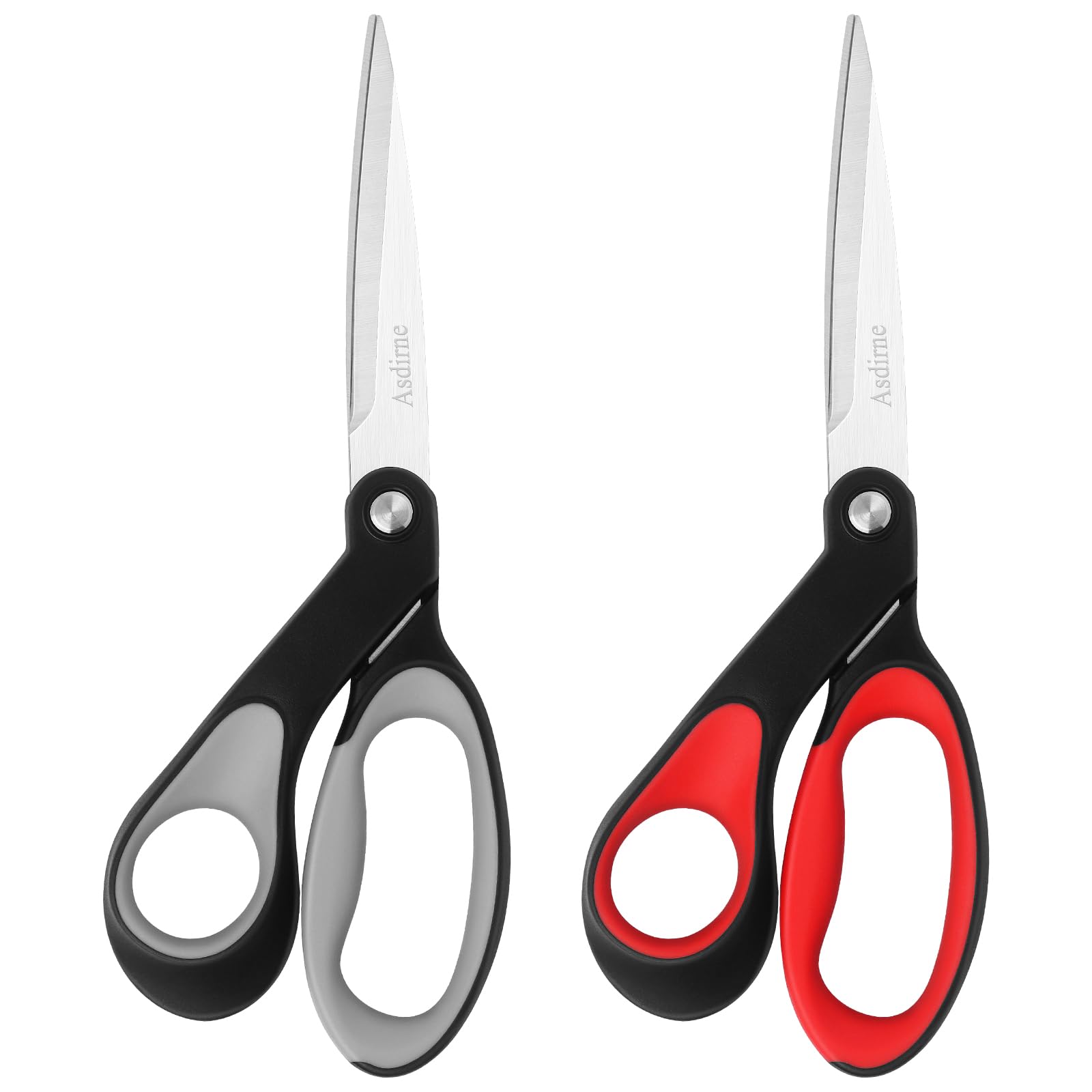 Asdirne True Left Handed Fabric Scissors, Heavy Duty Multi-Purpose Tailor Scissors for Sewing, Stainless Steel Blades and Comfort Handle, Suit for Fabric, 9 inch,2 Pack