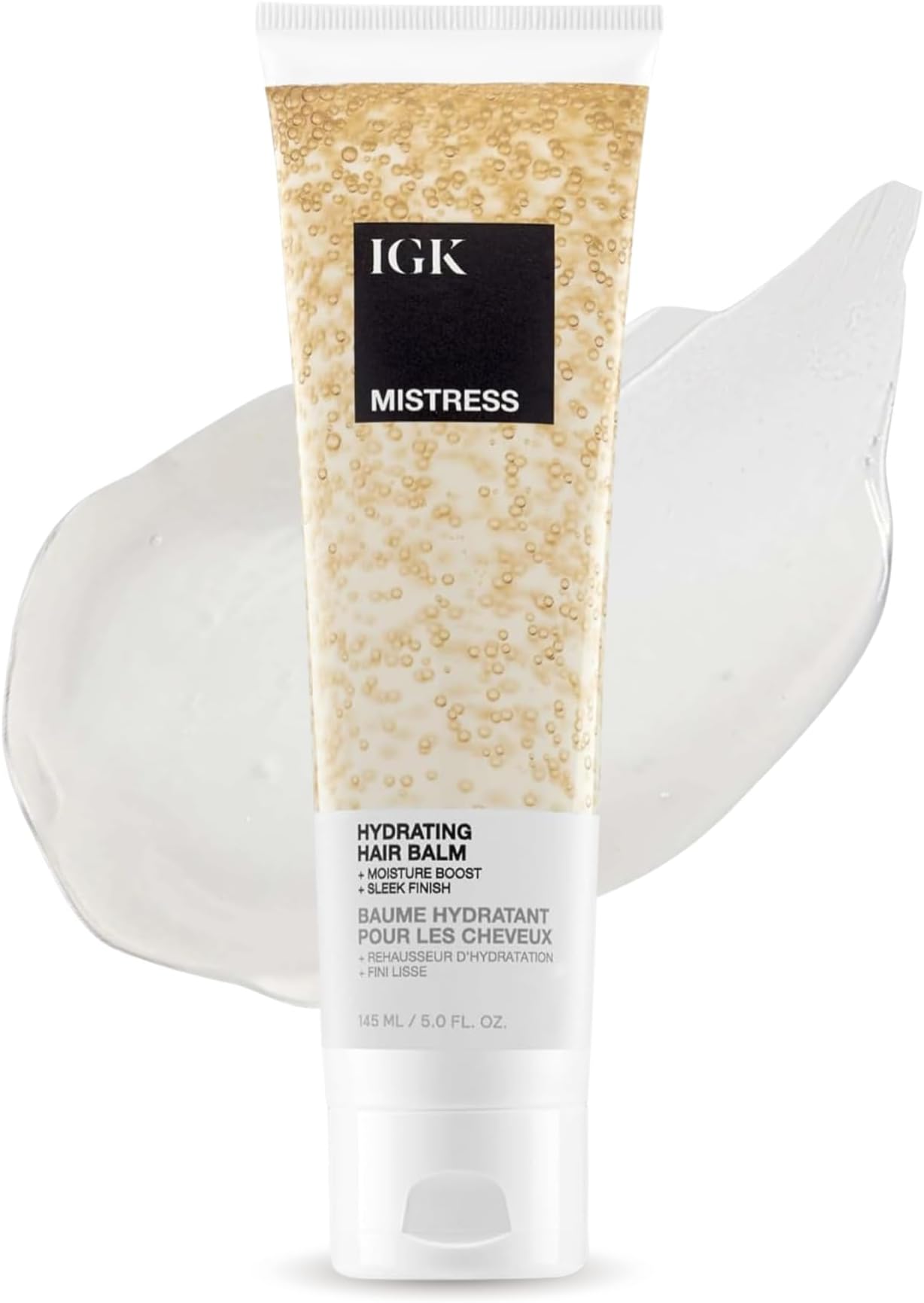 IGK Mistress Hydrating Hair Balm | Leave-In Conditioner + Smoothing Styling Cream | Frizz Control for Dry, Curly & Wavy Hair | Coconut Oil Treatment | Vegan