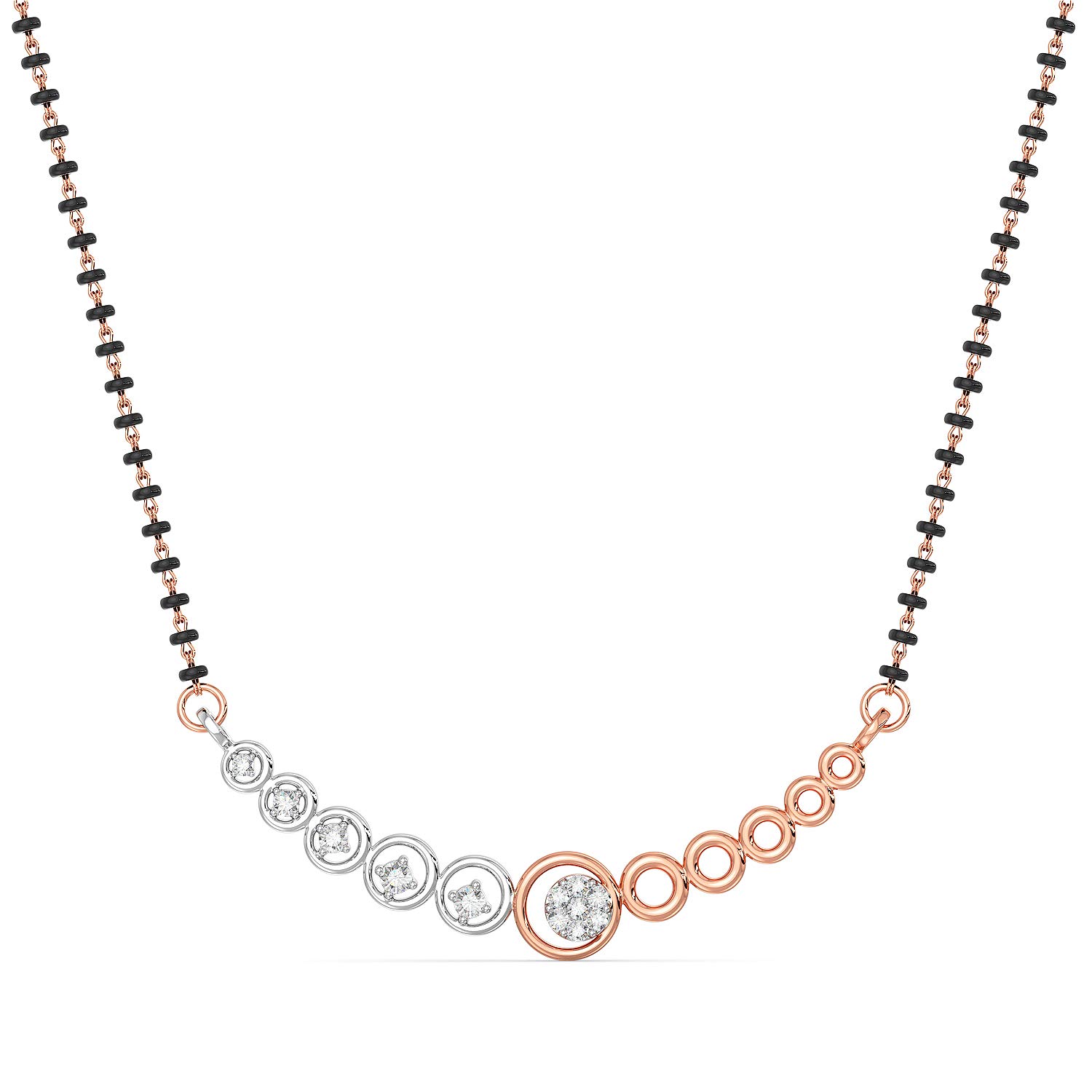 18k (750) Rose Gold and Diamond Mangalsutra for Women