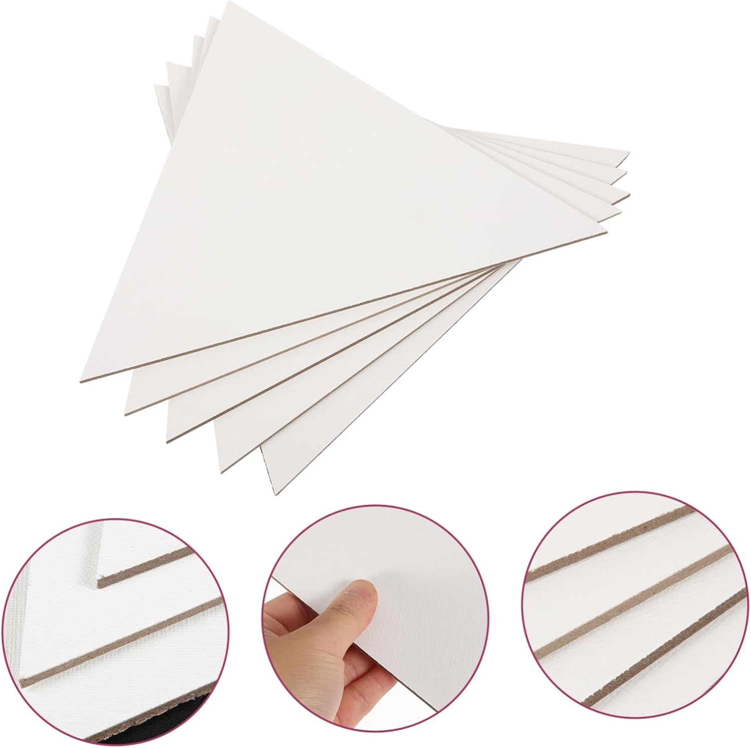 5pcs Blank Canvas Panel for Beginners Oil Painting Board